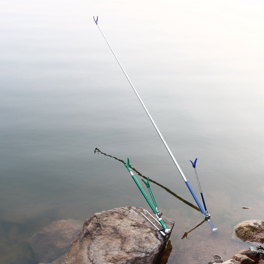 Fishing Rod Bracket Rack Pole Stand Holder Adjustable 1.7M/2.1M